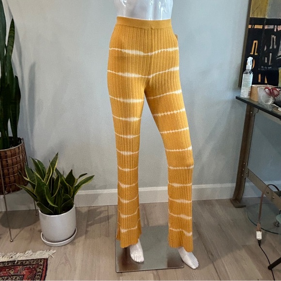NWT Sandro Yellow Tye-Dye  Rib Pant - Picture 5 of 15